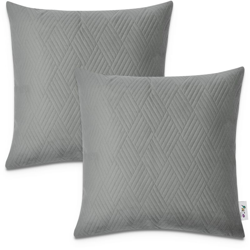 foto del prodotto fundas cojines decorativas funda coj n pana juego sof decoraci n antracite 4, 2pcs set paco home