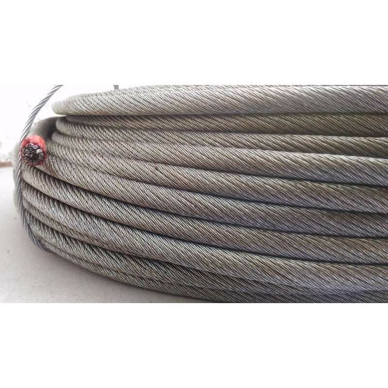 foto del prodotto fune antigiro corda zincata mt1 per paranchi arganelli d6 mm 19x7 133 fili