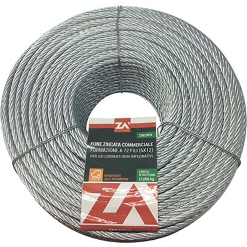 foto del prodotto fune antigiro zincata d.mm 6 l.mt 25 1 pezzo