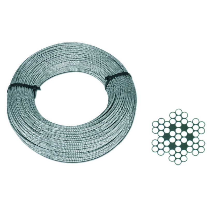 foto del prodotto fune metallica in acciaio inox aisi 316 49 fili mm.3,0xmt.10