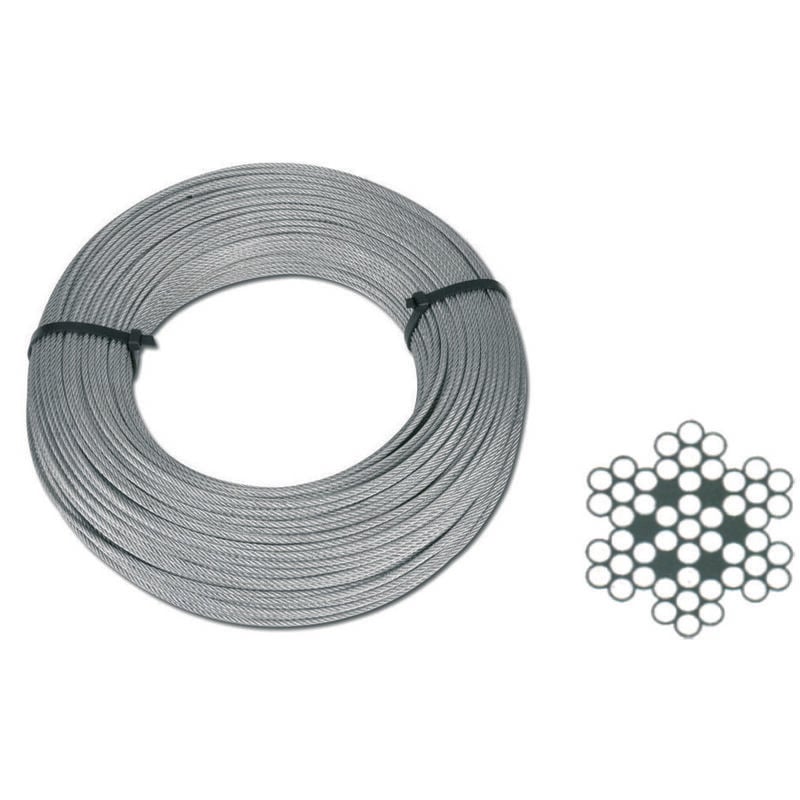 foto del prodotto fune metallica in acciaio inox aisi 316 49 fili mm.3,0xmt.25