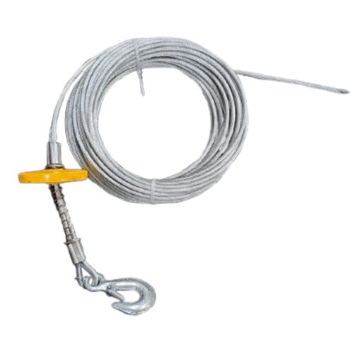 foto del prodotto fune metallica zincato cavo verricello argano gancio trainare rimorchio 20mt 5mm
