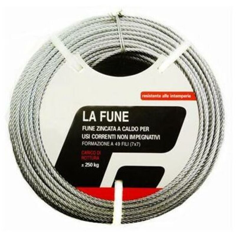 foto del prodotto fune per arganelli - carico massimo 250 kg - 2,4 mm x 100 metri