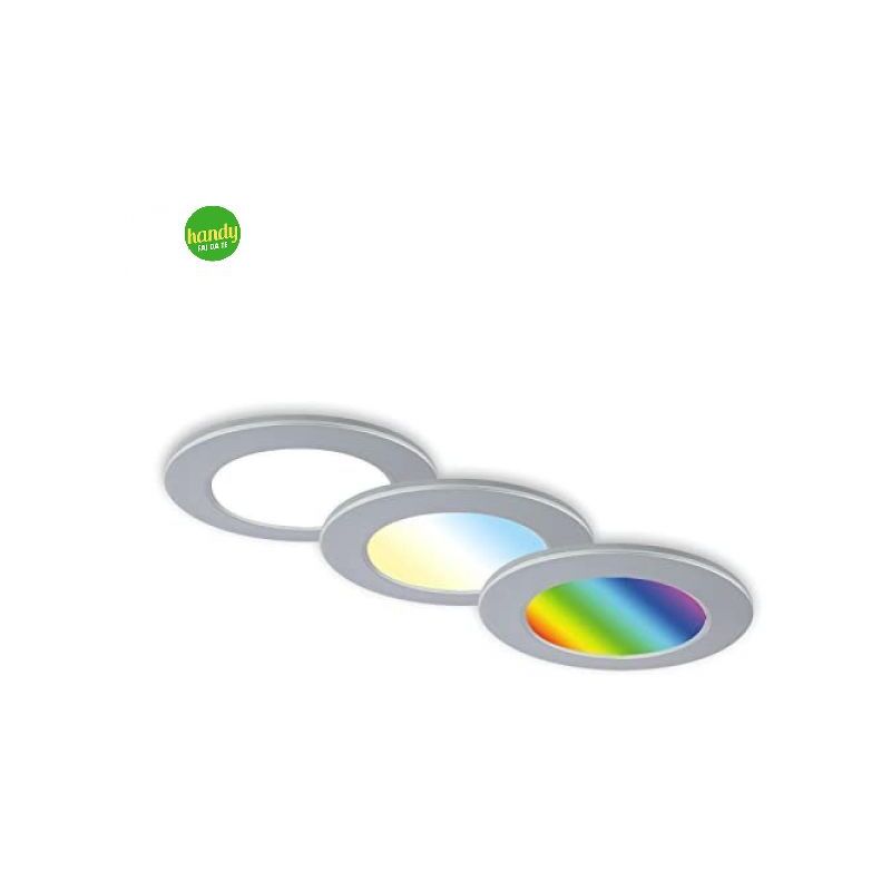 foto del prodotto fungo color set 3 incasso briloner 9,2cm rgb 4,8w 3000 6500k cromo