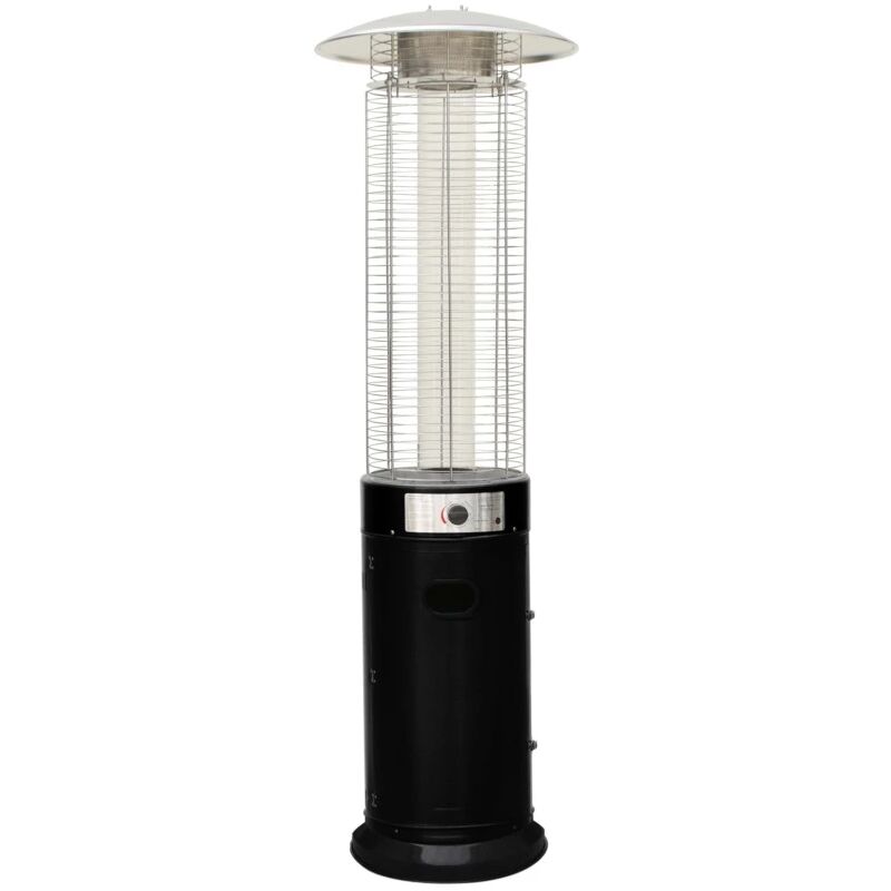 foto del prodotto fungo riscaldante da esterno a gas gpl qlima patio heater nero 11.000 w