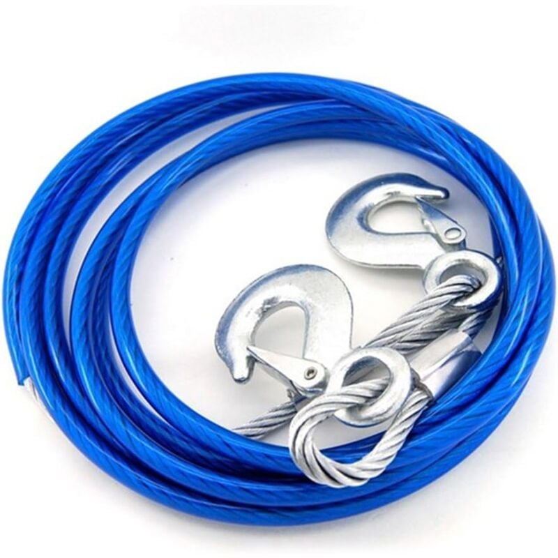 foto del prodotto funi di traino da 5 tonnellate, resistenti, 4 metri, con 2 ganci di sicurezza per auto bebusingoto