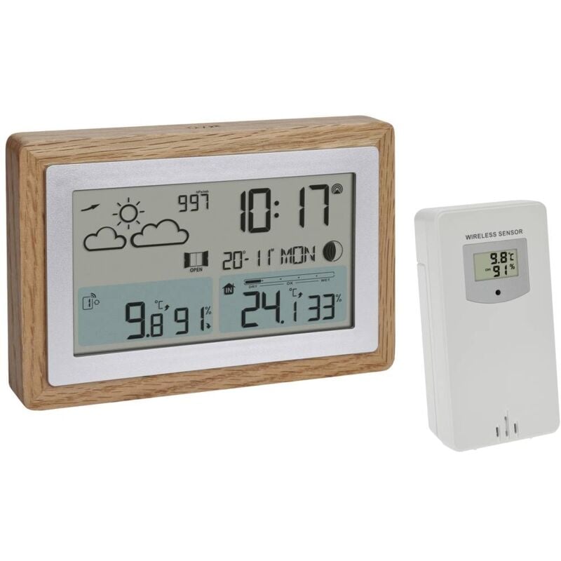 foto del prodotto funk wetterstation oak 35.1167.54 stazione meteo digitale senza fili previsione per 12 ore numero di senso tfa dostmann