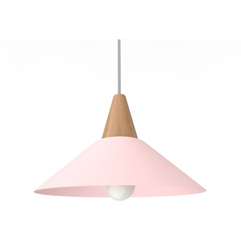 foto del prodotto funnel sospensione, 1x e27, max 42w, metallo, rosa, d.25cm - lumicom