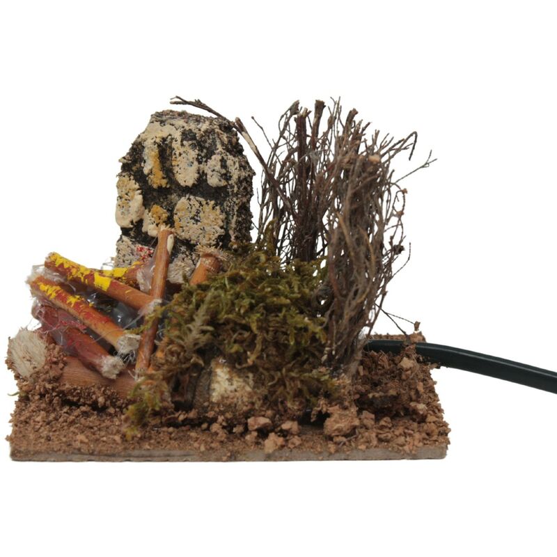 foto del prodotto fuoco con lampada effetto fiamma 10x6 cm 11747