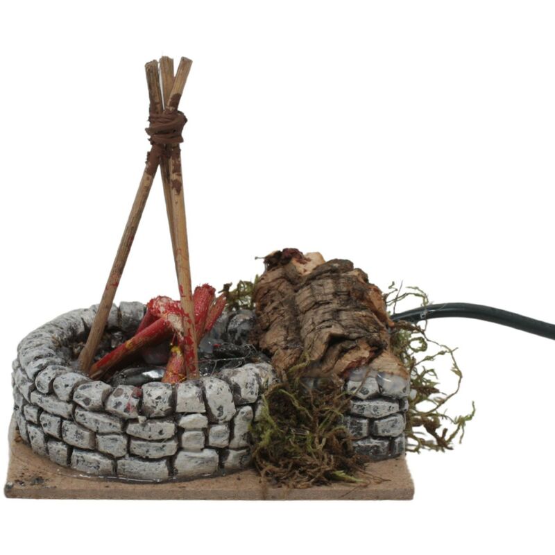 foto del prodotto fuoco presepe con lampada effetto fiamma 9x7 cm 11530
