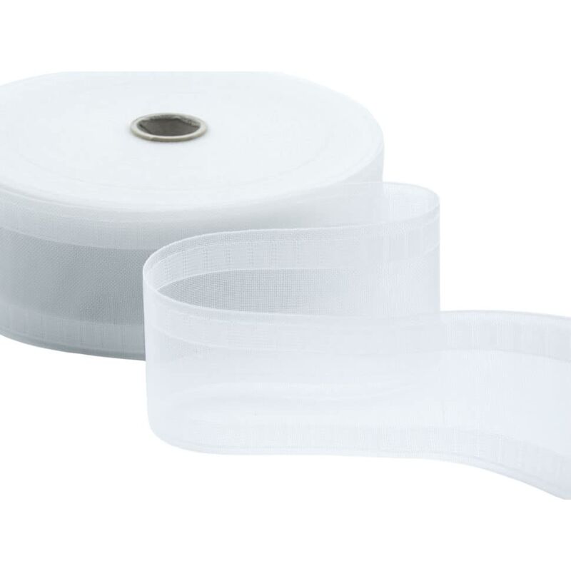 foto del prodotto furlanis fettuccia trasparente wave per tende a onde senza corde 75 mm x 50 m