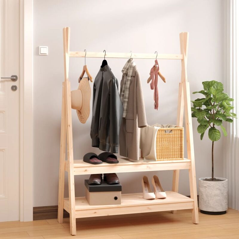 foto del prodotto furniture limited appendiabiti 100x45,5x150 cm legno massello