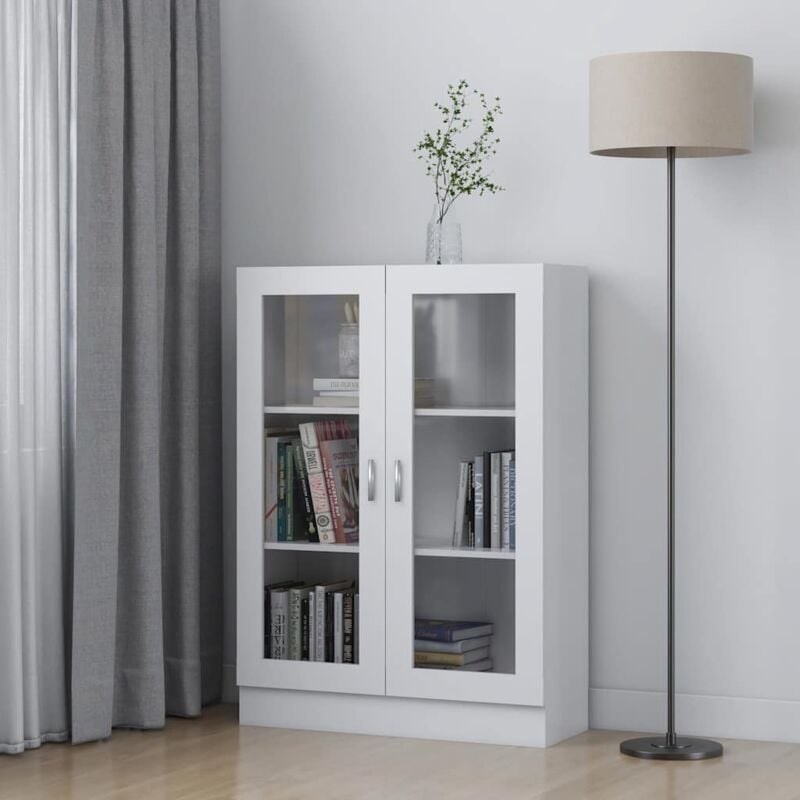 foto del prodotto furniture limited armadietto con vetrina bianco 82,5x30,5x115cm