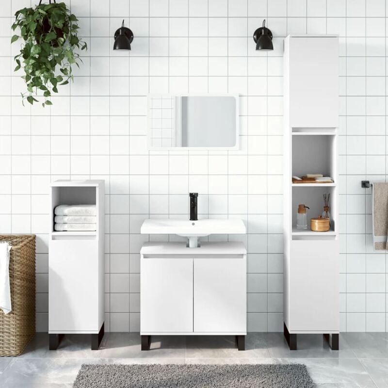 foto del prodotto furniture limited armadietto da bagno bianco 30x30x190 cm in