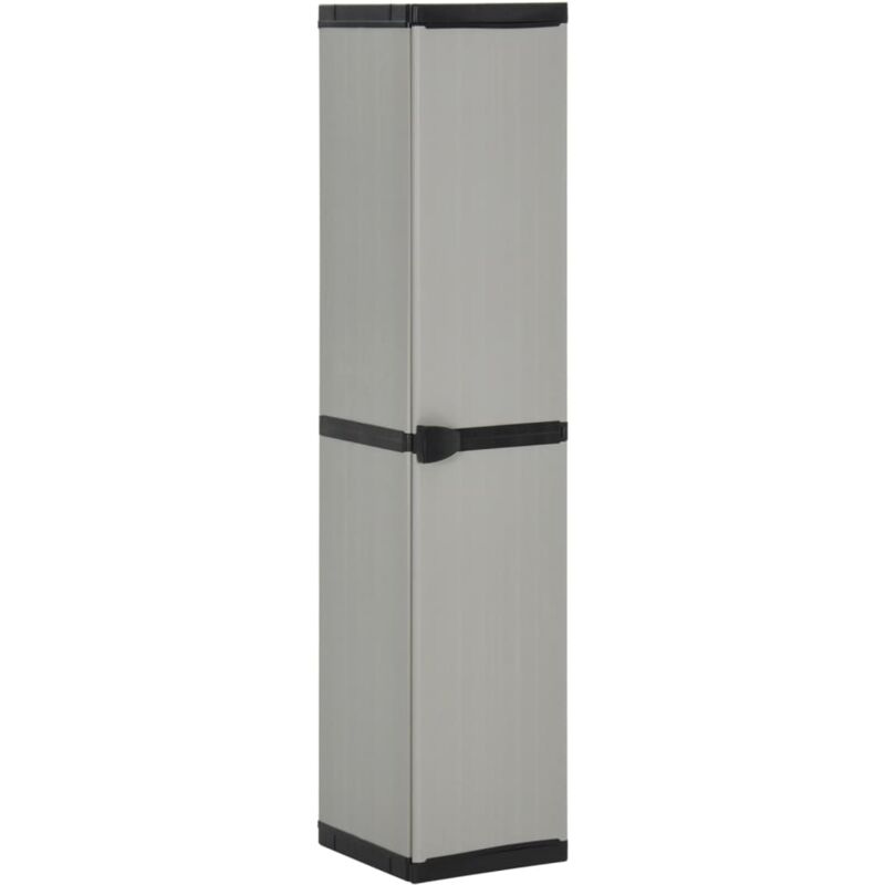 foto del prodotto furniture limited armadietto da giardino con 3 ripiani grigio e