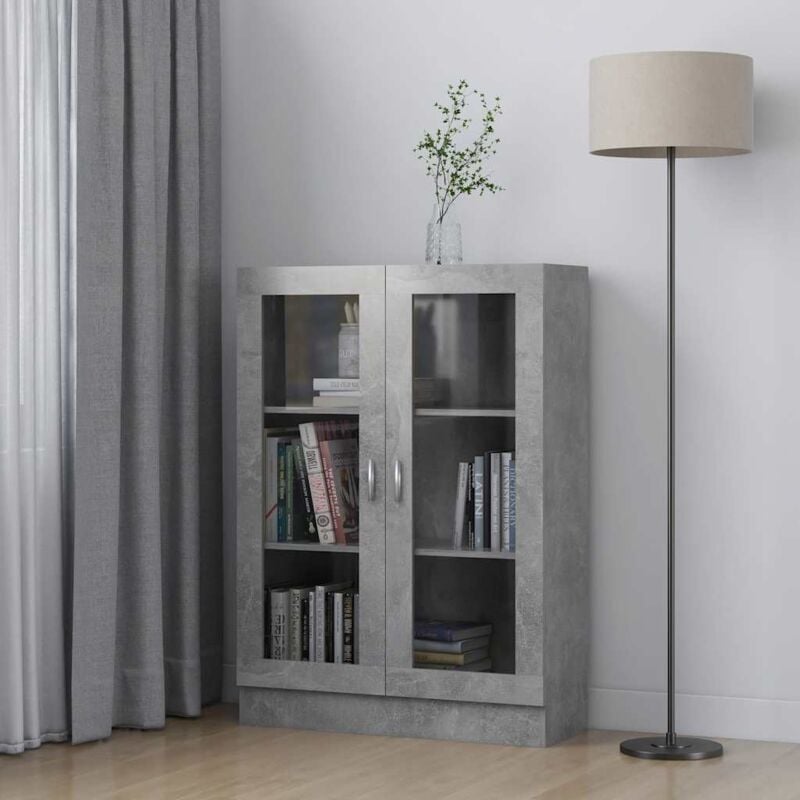 foto del prodotto furniture limited armadietto vetrina grigio cemento
