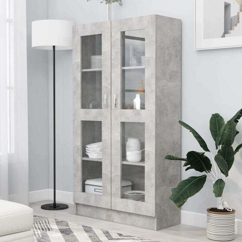 foto del prodotto furniture limited armadietto vetrina grigio cemento