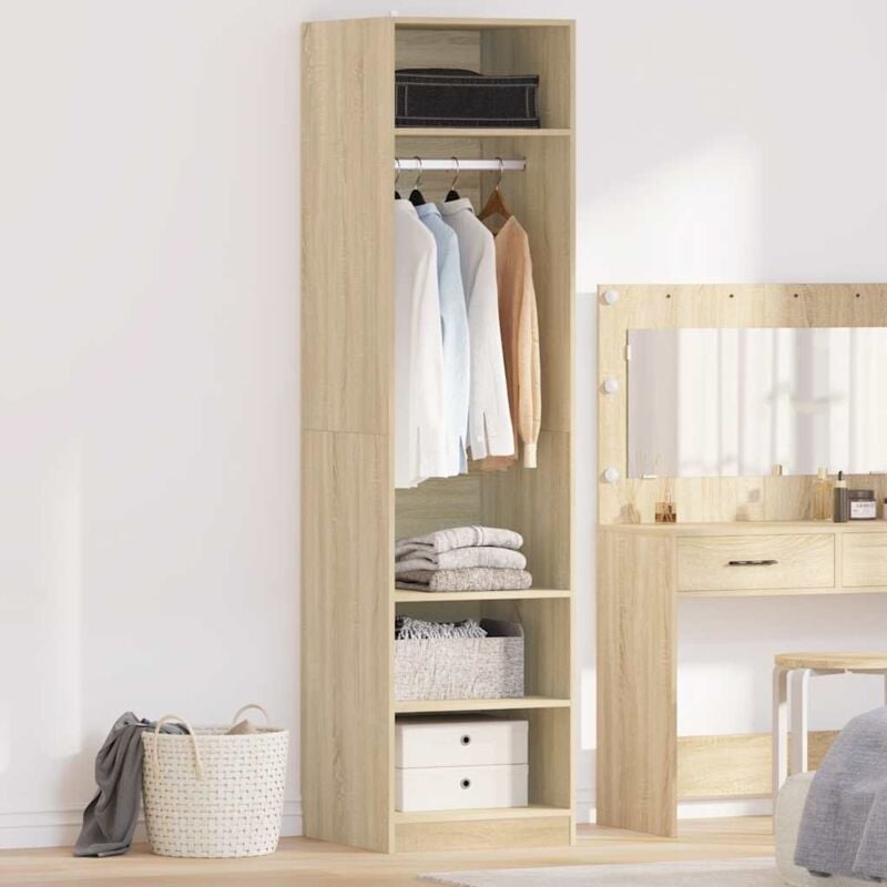 foto del prodotto furniture limited armadio rovere sonoma 50x50x200 cm in legno