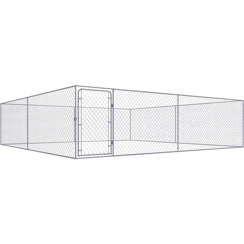 foto del prodotto furniture limited canile da esterno in acciaio zincato 4x4x1 m