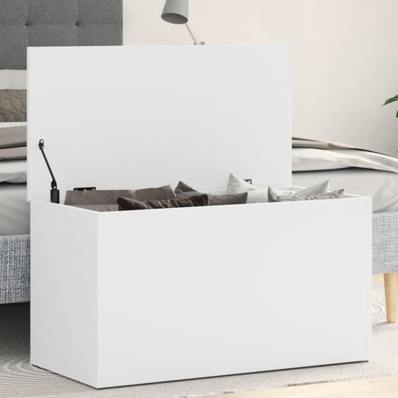 foto del prodotto furniture limited cassapanca bianca 84x42x46 cm in legno