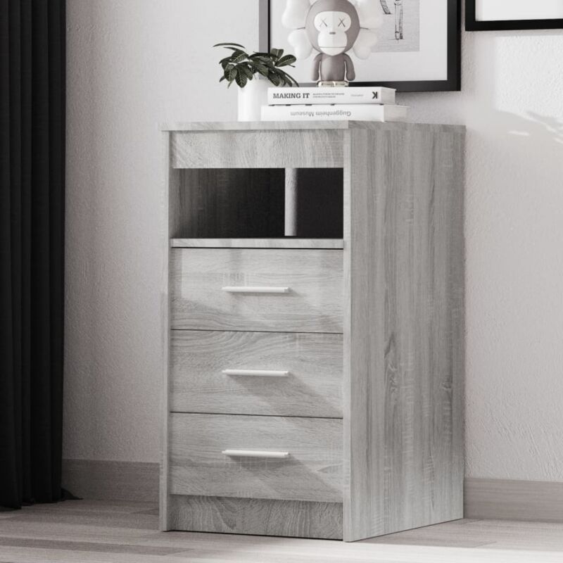 foto del prodotto furniture limited cassettiera grigio sonoma 40x50x76 cm in