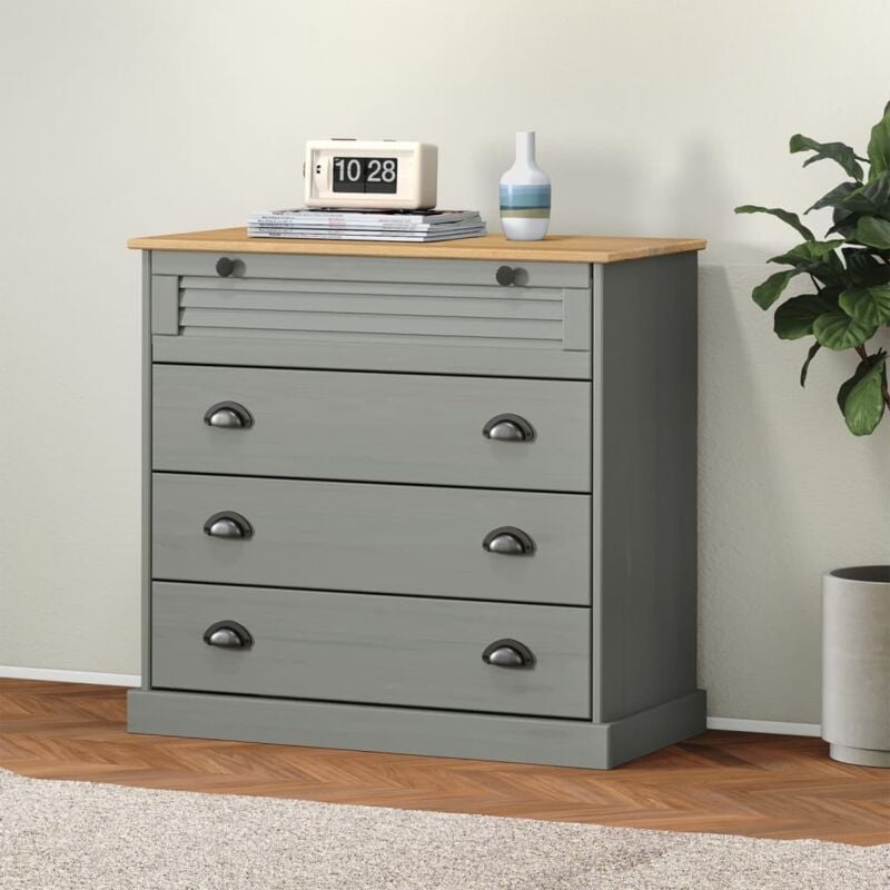 foto del prodotto furniture limited cassettiera vigo grigia 80x40x76 cm in legno