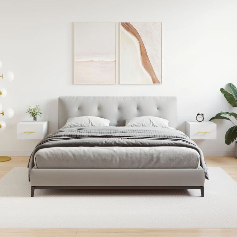 foto del prodotto furniture limited comodini a muro 2 pz biancfurniture limited