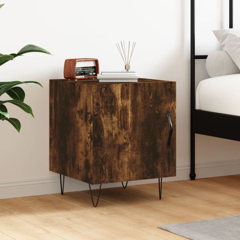 foto del prodotto furniture limited comodino rovere fumo 40x40x50 cm in legno