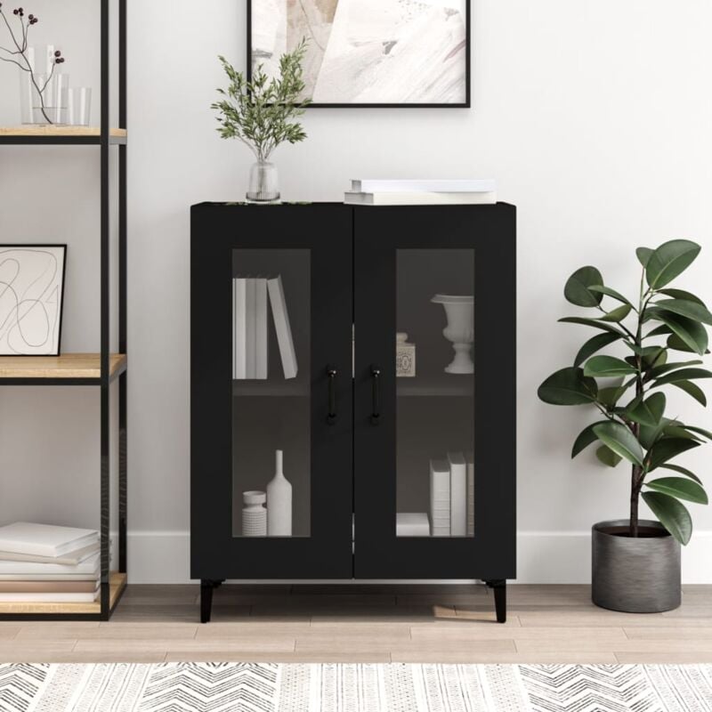 foto del prodotto furniture limited credenza nera 69,5x34x90 cm in legno