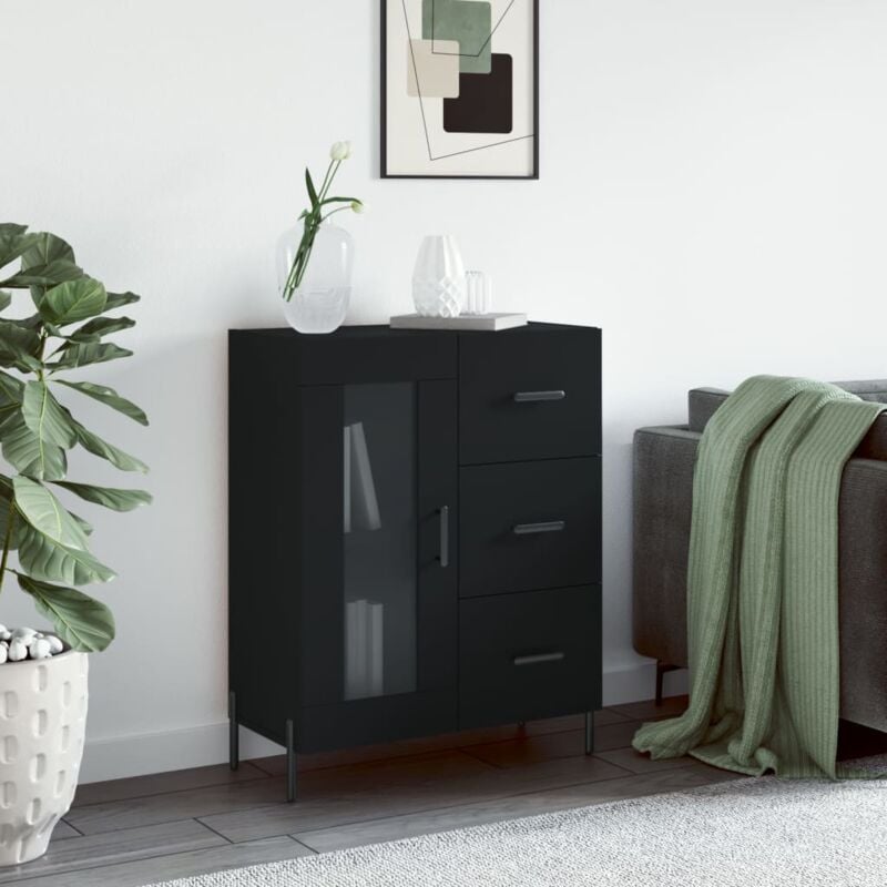 foto del prodotto furniture limited credenza nera 69,5x34x90 cm in legno