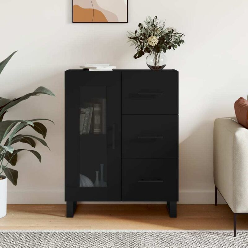 foto del prodotto furniture limited credenza nera 69,5x34x90 cm in legno