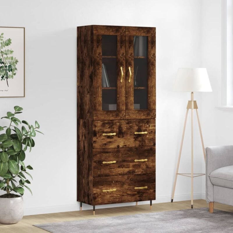 foto del prodotto furniture limited credenza rovere fumo 69,5x34x180 cm in legno