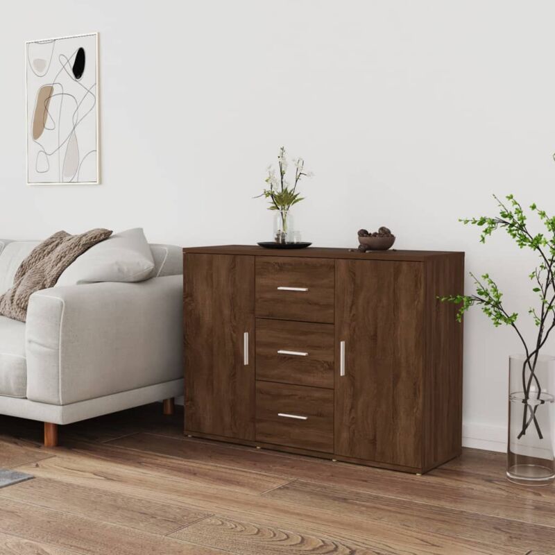 foto del prodotto furniture limited credenza rovere marrone 91x29,5x65 cm in