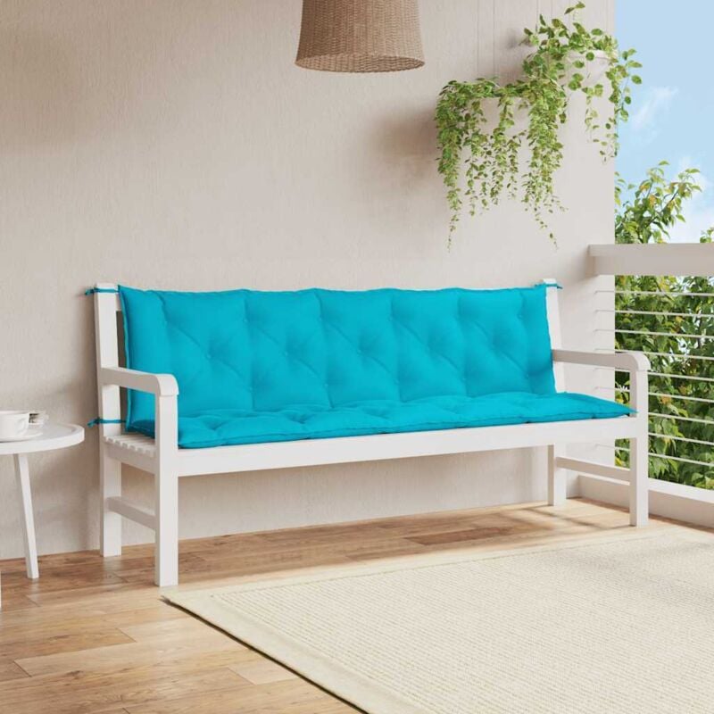 foto del prodotto furniture limited cuscini per panca 2 pz turchese in tessuto