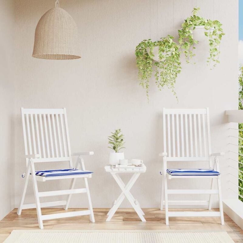 foto del prodotto furniture limited cuscini per sedia 2pz strisce bianche e blu