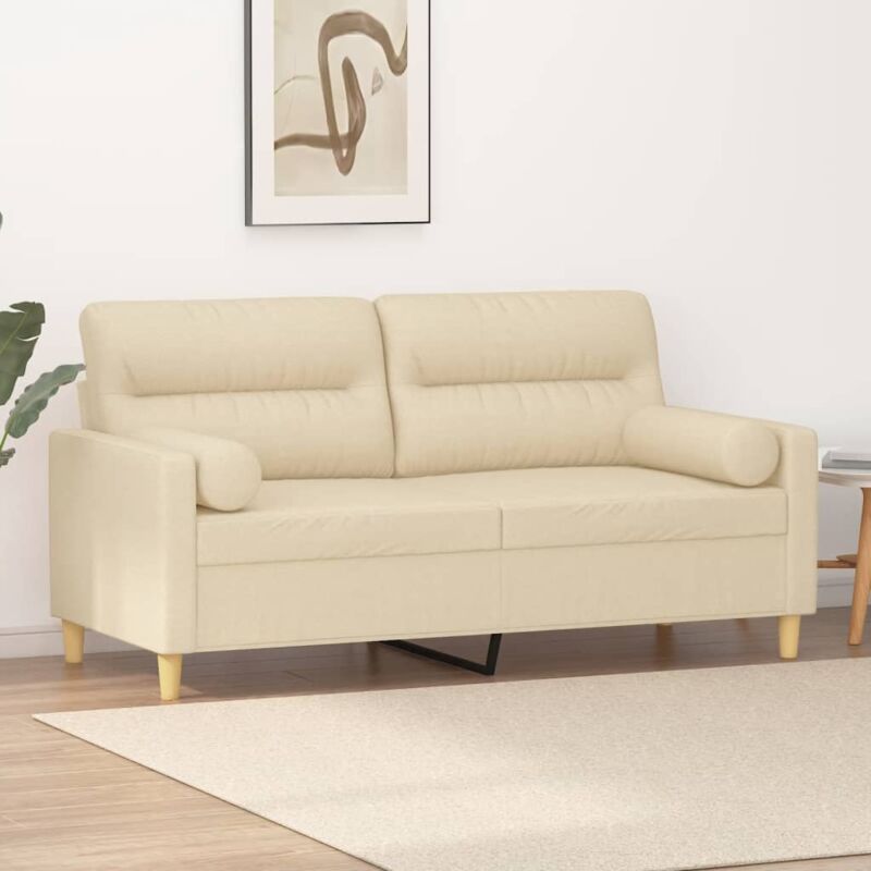 foto del prodotto furniture limited divano a 2 posti con cuscini crema 140 cm in