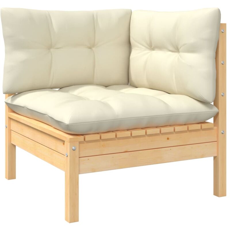 foto del prodotto furniture limited divano angolare da giardino con cuscini crema
