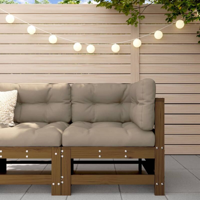 foto del prodotto furniture limited divano angolare da giardino marrone ambra