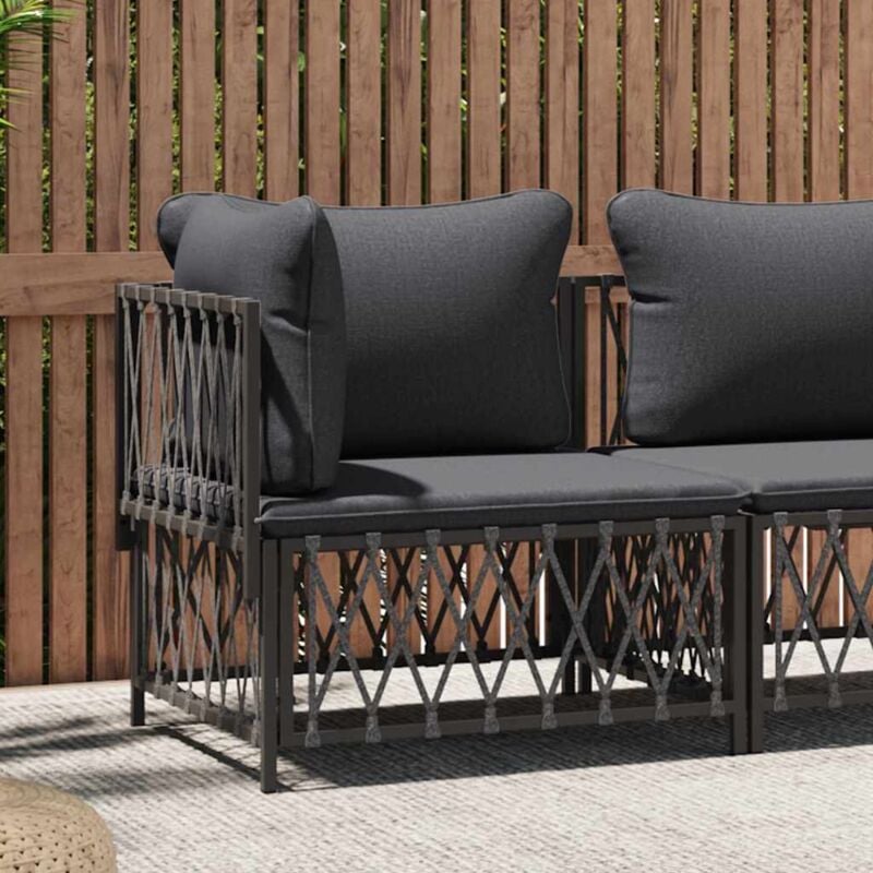 foto del prodotto furniture limited divano angolare giardino cuscini antracite