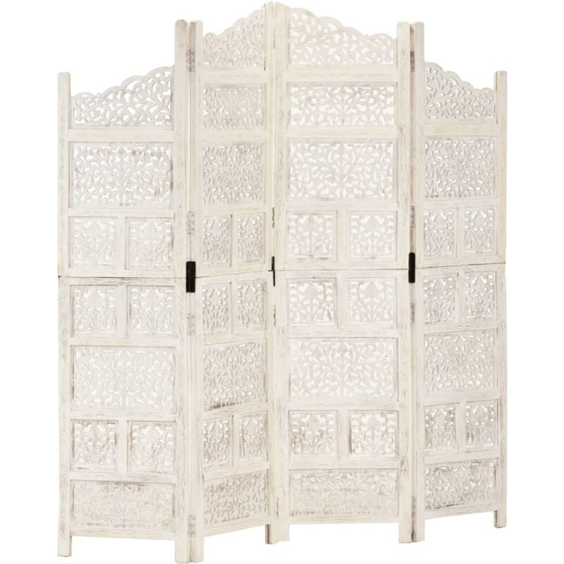 foto del prodotto furniture limited - divisorio 4 pannelli intagliato bianco