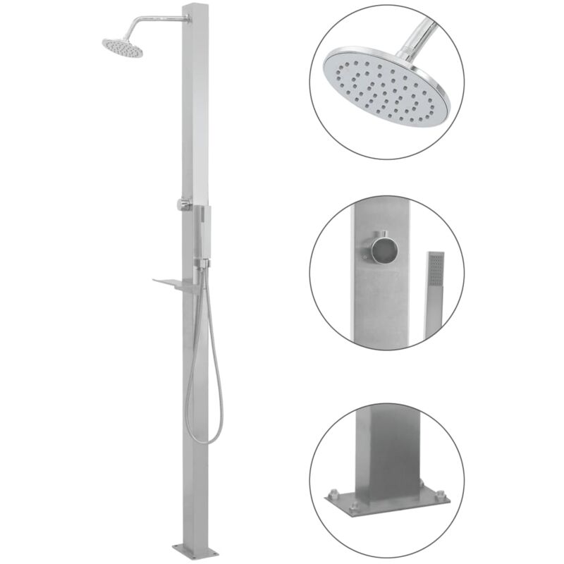 foto del prodotto furniture limited - doccia da giardino in acciaio inox lineare