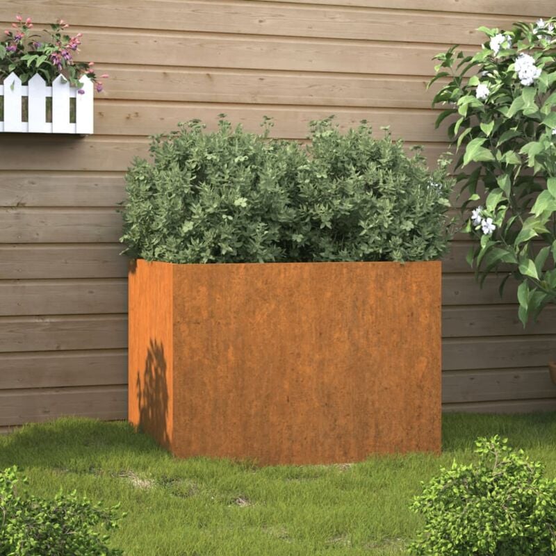 foto del prodotto furniture limited fioriera 62x47x46 cm acciaio corten