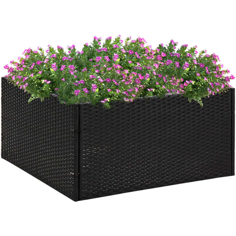 foto del prodotto furniture limited fioriera da giardino nero 80x80x40 cm in