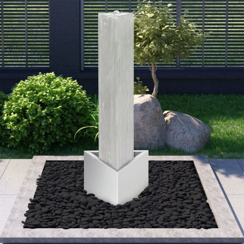 foto del prodotto furniture limited fontana da giardino argento 37,7x32,6x110 cm