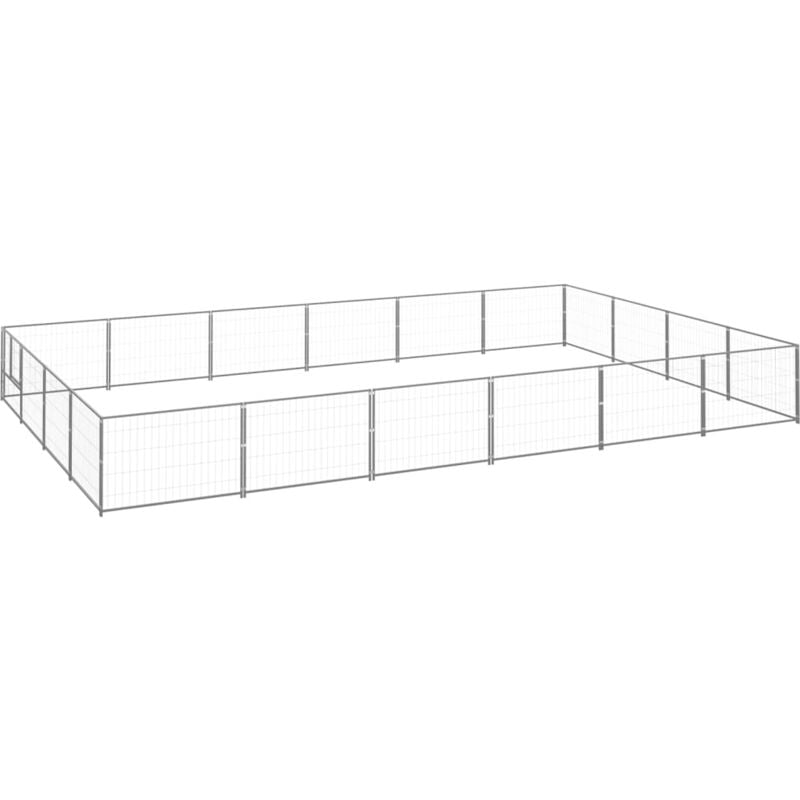 foto del prodotto furniture limited gabbia per cani argento 24 m in acciaio