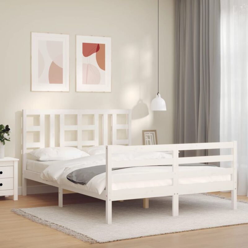 foto del prodotto furniture limited giroletto con testiera bianco king size in