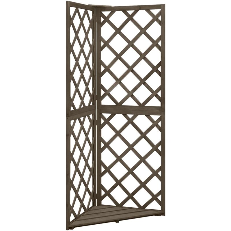 foto del prodotto furniture limited graticcio angolare grigio 50x50x145 cm legno