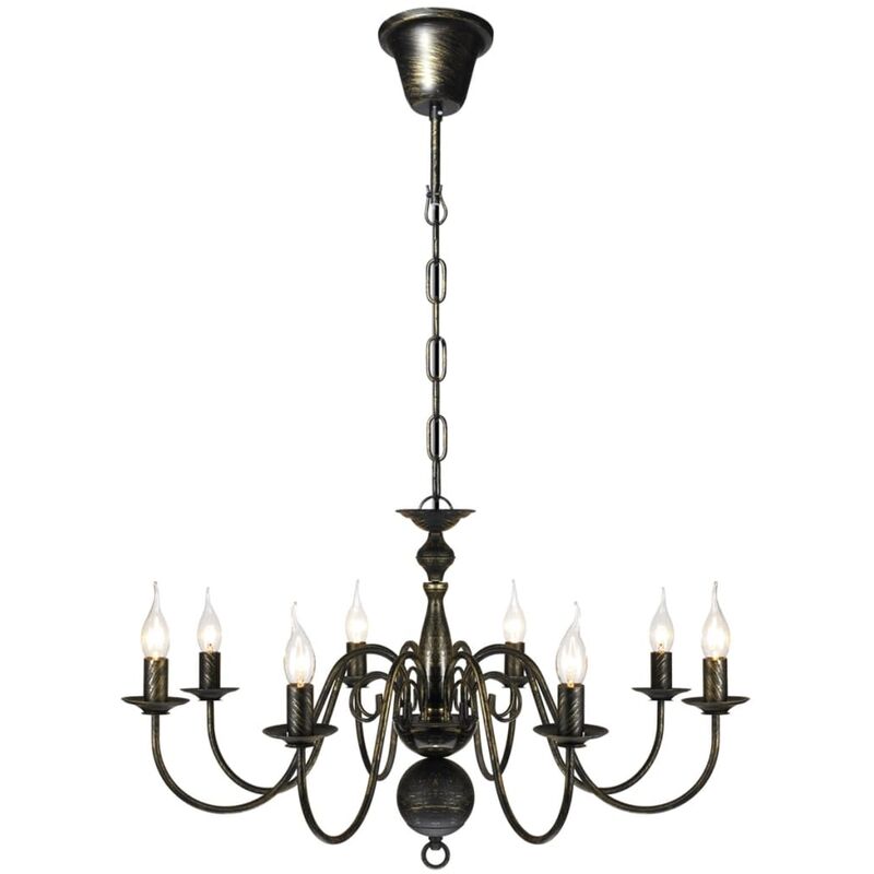 foto del prodotto furniture limited - lampadario stile antico metallo nero