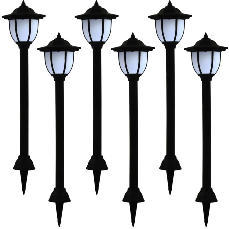 foto del prodotto furniture limited lampade solari da esterno 6 pz led nere