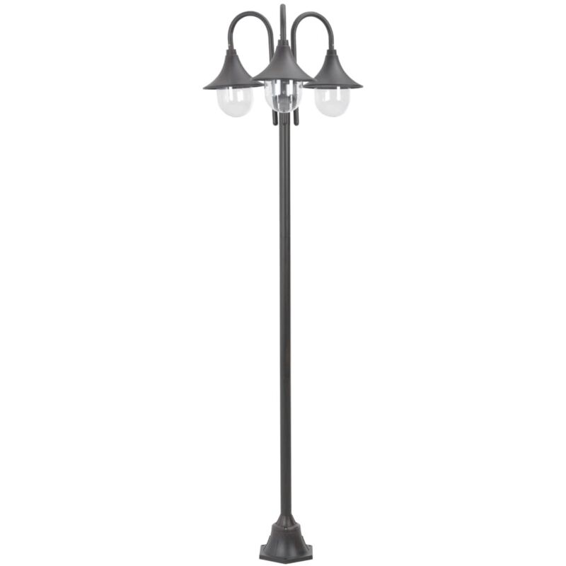 foto del prodotto furniture limited lampione da giardino e27 220 cm alluminio 3